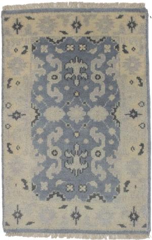 Gray Floral Modern 4X6 Oushak Oriental Rug