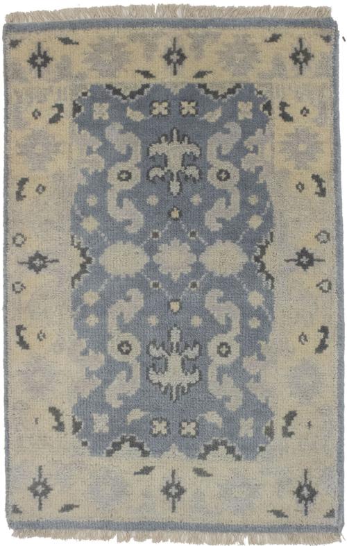 Gray Floral Modern 4X6 Oushak Oriental Rug