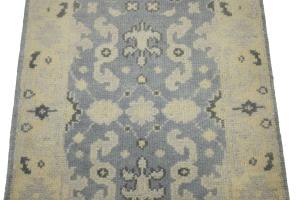 Gray Floral Modern 4X6 Oushak Oriental Rug