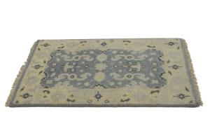 Gray Floral Modern 4X6 Oushak Oriental Rug