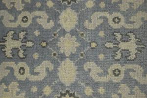 Gray Floral Modern 4X6 Oushak Oriental Rug