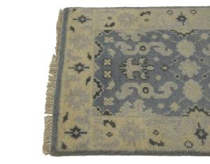 Gray Floral Modern 4X6 Oushak Oriental Rug