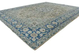 Semi Antique Muted Floral Traditional 10X13 Vintage Oriental Rug
