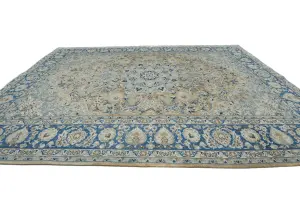 Semi Antique Muted Floral Traditional 10X13 Vintage Oriental Rug