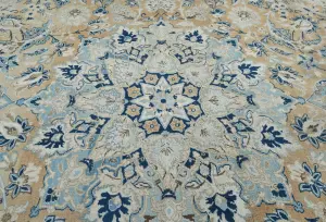 Semi Antique Muted Floral Traditional 10X13 Vintage Oriental Rug