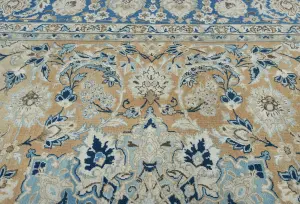 Semi Antique Muted Floral Traditional 10X13 Vintage Oriental Rug
