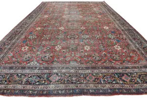 Antique Muted Floral Traditional 12X16 Vintage Oriental Rug