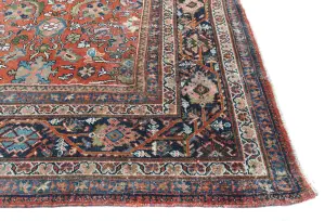 Antique Muted Floral Traditional 12X16 Vintage Oriental Rug